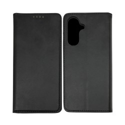 Capa Flip de Couro com Bolso Interno para Samsung Galaxy A17 Preto